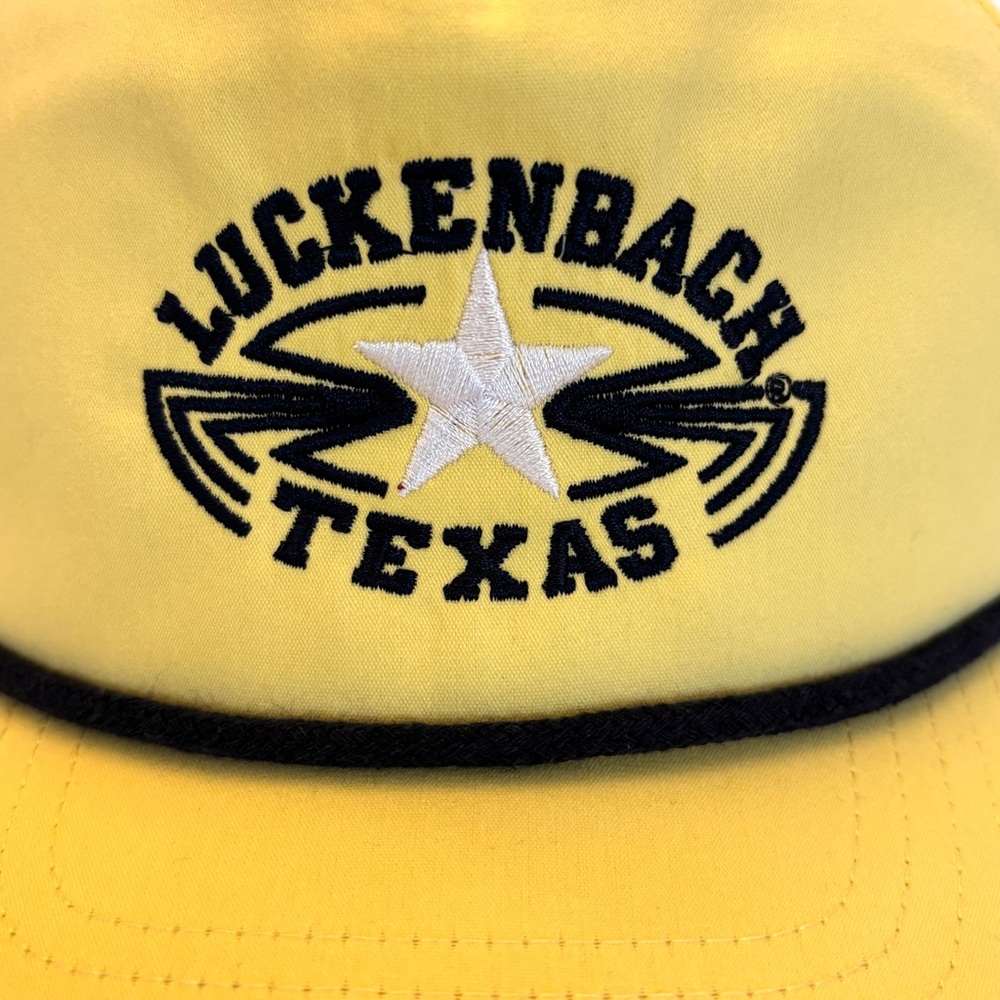 Luckenbach Texas trucker hat  SnapBack new Yellow Cap Star Embroidered Logo